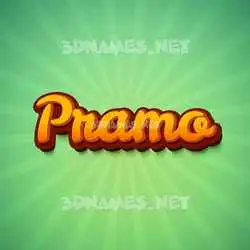 pramo in Green Rays style - 3D name wallpaper