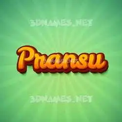 pransu in Green Rays style - 3D name wallpaper