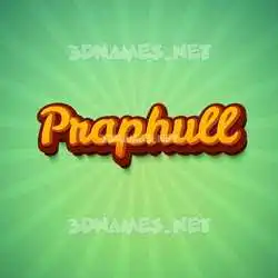 praphull in Green Rays style - 3D name wallpaper