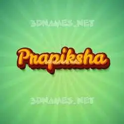 prapiksha in Green Rays style - 3D name wallpaper