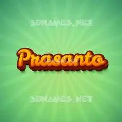 prasanto in Green Rays style - 3D name wallpaper