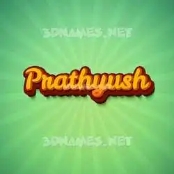 prathyush in Green Rays style - 3D name wallpaper