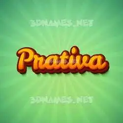 prativa in Green Rays style - 3D name wallpaper