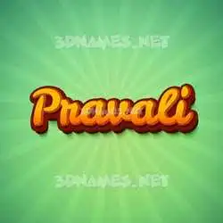 pravali in Green Rays style - 3D name wallpaper