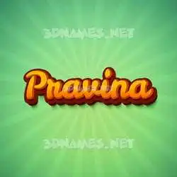 pravina in Green Rays style - 3D name wallpaper