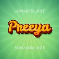 preeya in Green Rays style - 3D name wallpaper