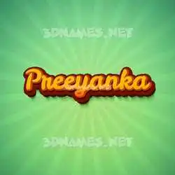preeyanka in Green Rays style - 3D name wallpaper