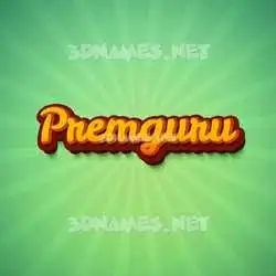 premguru in Green Rays style - 3D name wallpaper