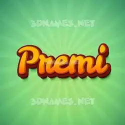 premi in Green Rays style - 3D name wallpaper