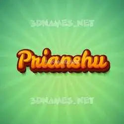 prianshu in Green Rays style - 3D name wallpaper