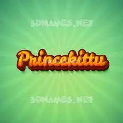 princekittu in Green Rays style - 3D name wallpaper