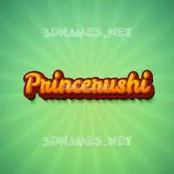 princerushi in Green Rays style - 3D name wallpaper