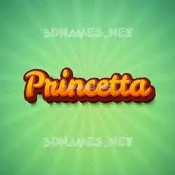 princetta in Green Rays style - 3D name wallpaper