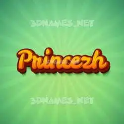 princezh in Green Rays style - 3D name wallpaper