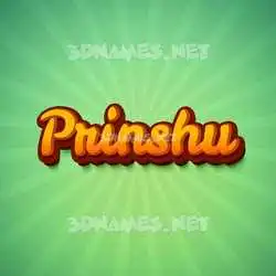 prinshu in Green Rays style - 3D name wallpaper