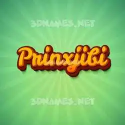 prinxjibi in Green Rays style - 3D name wallpaper