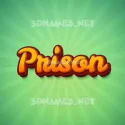 prison in Green Rays style - 3D name wallpaper