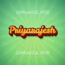 priyarajesh in Green Rays style - 3D name wallpaper