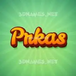 prkas in Green Rays style - 3D name wallpaper