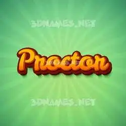 proctor in Green Rays style - 3D name wallpaper