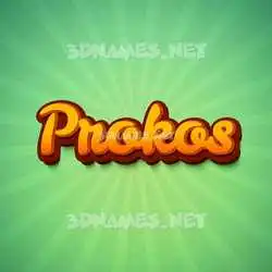 prokos in Green Rays style - 3D name wallpaper