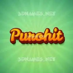 purohit in Green Rays style - 3D name wallpaper