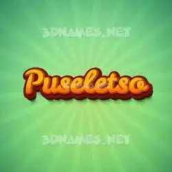 puseletso in Green Rays style - 3D name wallpaper