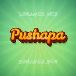 pushapa in Green Rays style - 3D name wallpaper