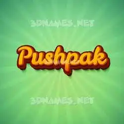 pushpak in Green Rays style - 3D name wallpaper