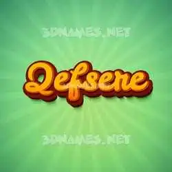 qefsere in Green Rays style - 3D name wallpaper