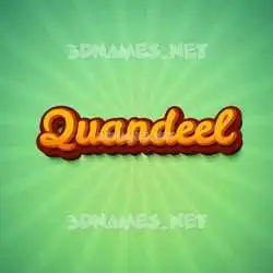quandeel in Green Rays style - 3D name wallpaper
