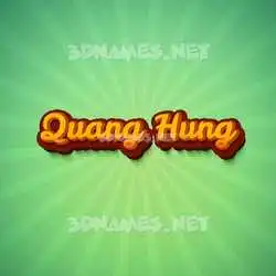 quang hung in Green Rays style - 3D name wallpaper