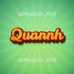 quannh in Green Rays style - 3D name wallpaper