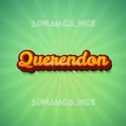querendon in Green Rays style - 3D name wallpaper