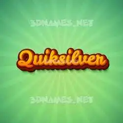 quiksilver in Green Rays style - 3D name wallpaper
