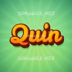 quin in Green Rays style - 3D name wallpaper