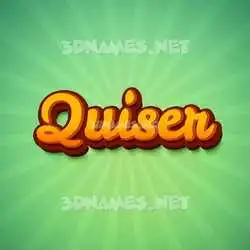 quiser in Green Rays style - 3D name wallpaper