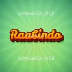raabindo in Green Rays style - 3D name wallpaper