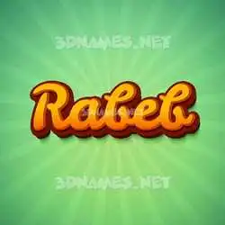 rabeb in Green Rays style - 3D name wallpaper