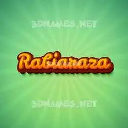 rabiaraza in Green Rays style - 3D name wallpaper