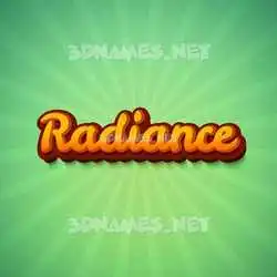 radiance in Green Rays style - 3D name wallpaper