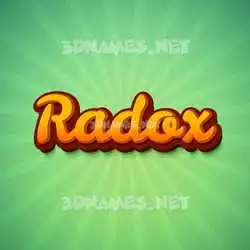 radox in Green Rays style - 3D name wallpaper