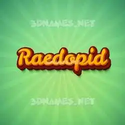 raedopid in Green Rays style - 3D name wallpaper
