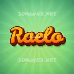 raelo in Green Rays style - 3D name wallpaper