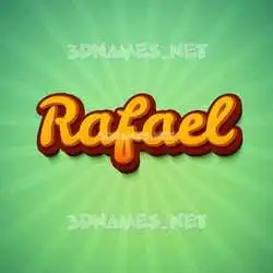 rafael in Green Rays style - 3D name wallpaper