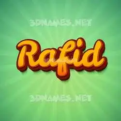 rafid in Green Rays style - 3D name wallpaper