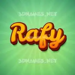 rafy in Green Rays style - 3D name wallpaper