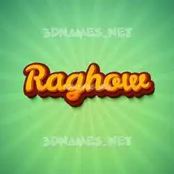 raghow in Green Rays style - 3D name wallpaper