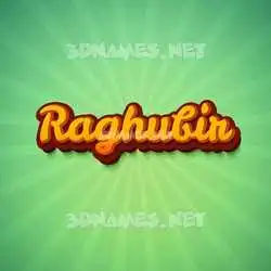 raghubir in Green Rays style - 3D name wallpaper