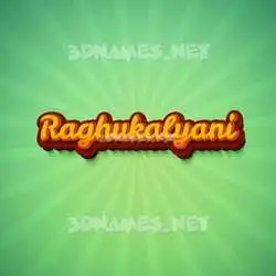 raghukalyani in Green Rays style - 3D name wallpaper